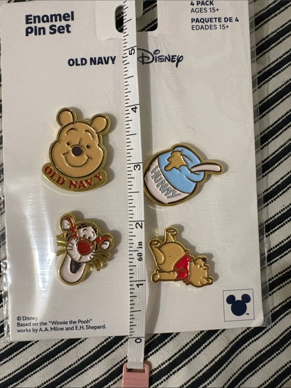 Old Navy Disney Winnie the Pooh Enamel Pin Set of 4